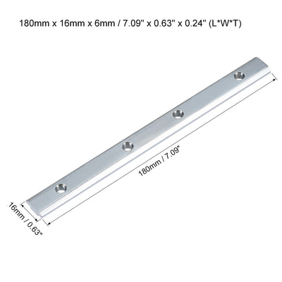 Harfington Uxcell Straight Line Connector, 7 Inch Joint Bracket for 3030 Series T Slot 8mm Aluminum Extrusion Profile, 4 Pcs