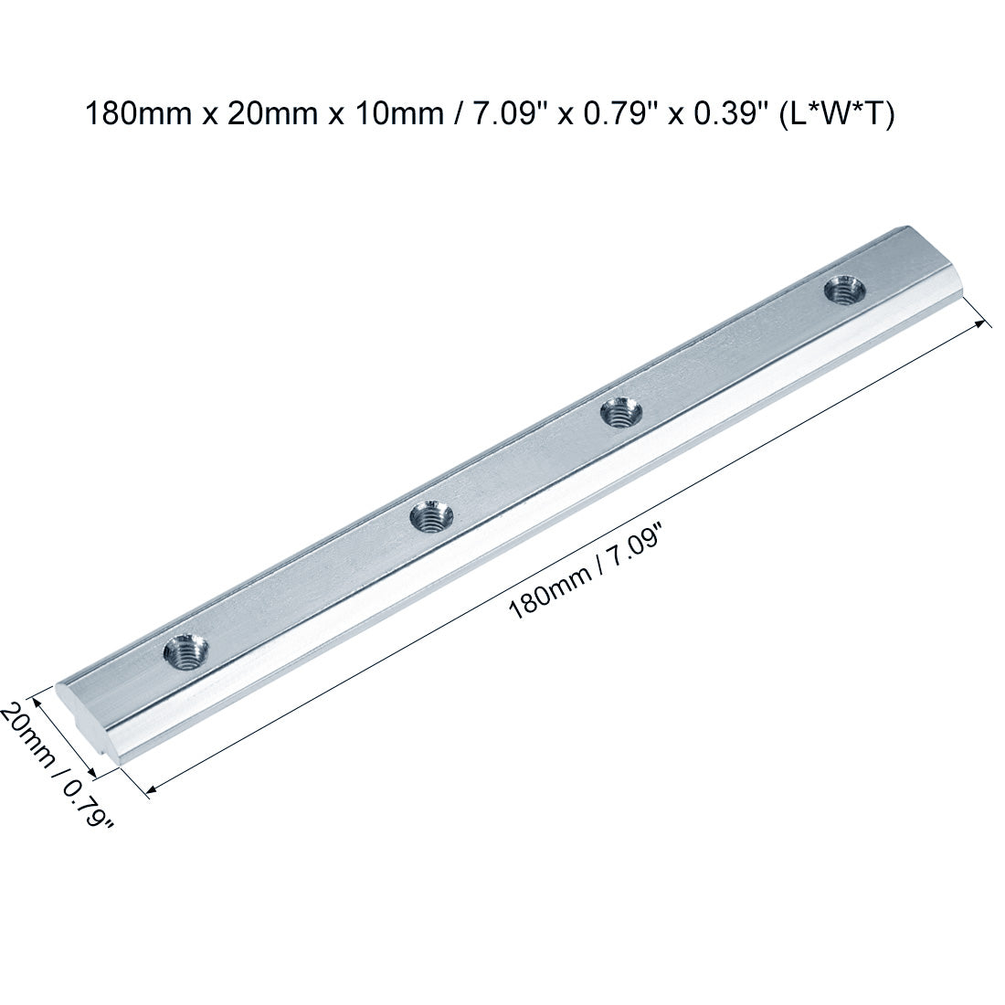 uxcell Uxcell Straight Line Connector, 7 Inch Joint Bracket for 4040 Series T Slot 8mm Aluminum Extrusion Profile, 4 Pcs