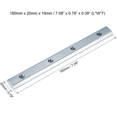 Harfington Uxcell Straight Line Connector, 7 Inch Joint Bracket for 4040 Series T Slot 8mm Aluminum Extrusion Profile, 4 Pcs