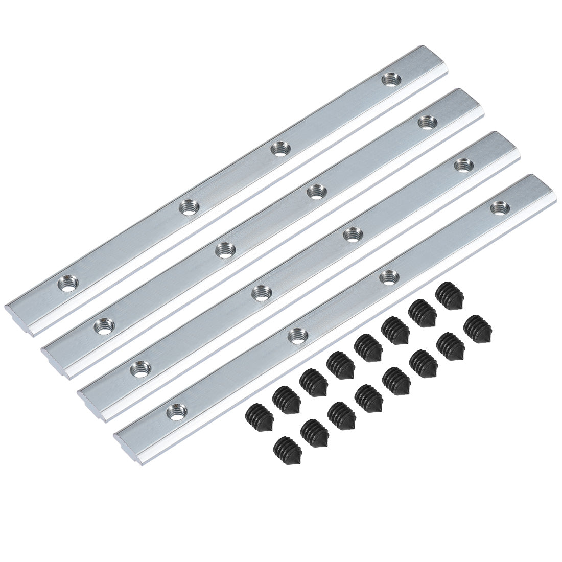 uxcell Uxcell Straight Line Connector, 7 Inch Joint Bracket with Screws for 3030 Series T Slot 8mm Aluminum Extrusion Profile, 4 Pcs