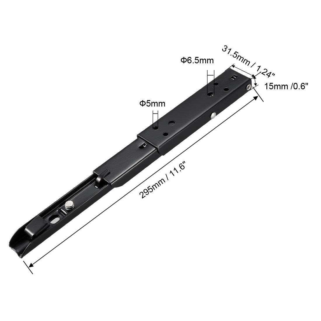 uxcell Uxcell Folding Bracket 11.6 inch 295mm for Shelves Table Desk Wall Mounted Support Collapsible Long Release Arm Space Saving Carbon Steel 2pcs