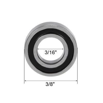 Harfington Uxcell Deep Groove Ball Bearing Double Sealed ABEC-3 Bearings