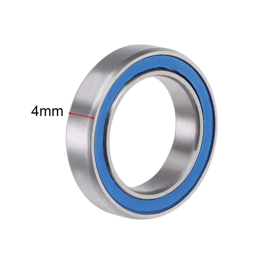 uxcell Uxcell Deep Groove Ball Bearing Thin Section Double Sealed Chrome Steel Blue Cover