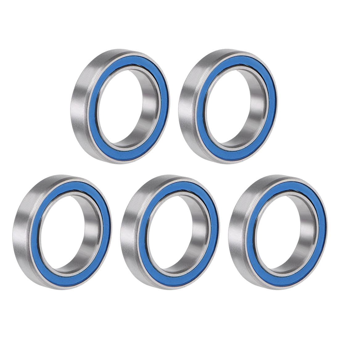 uxcell Uxcell Deep Groove Ball Bearing Thin Section Double Sealed Chrome Steel Blue Cover