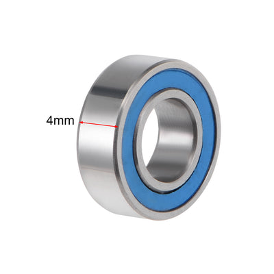 Harfington Uxcell Ball Bearing Double Sealed ABEC-3 Bearings Blue Covers