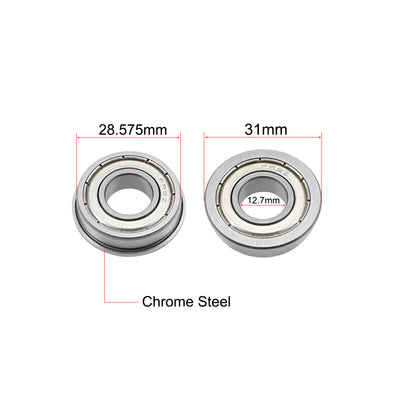 Harfington Flange Ball Bearing Chrome ABEC-3 Bearings