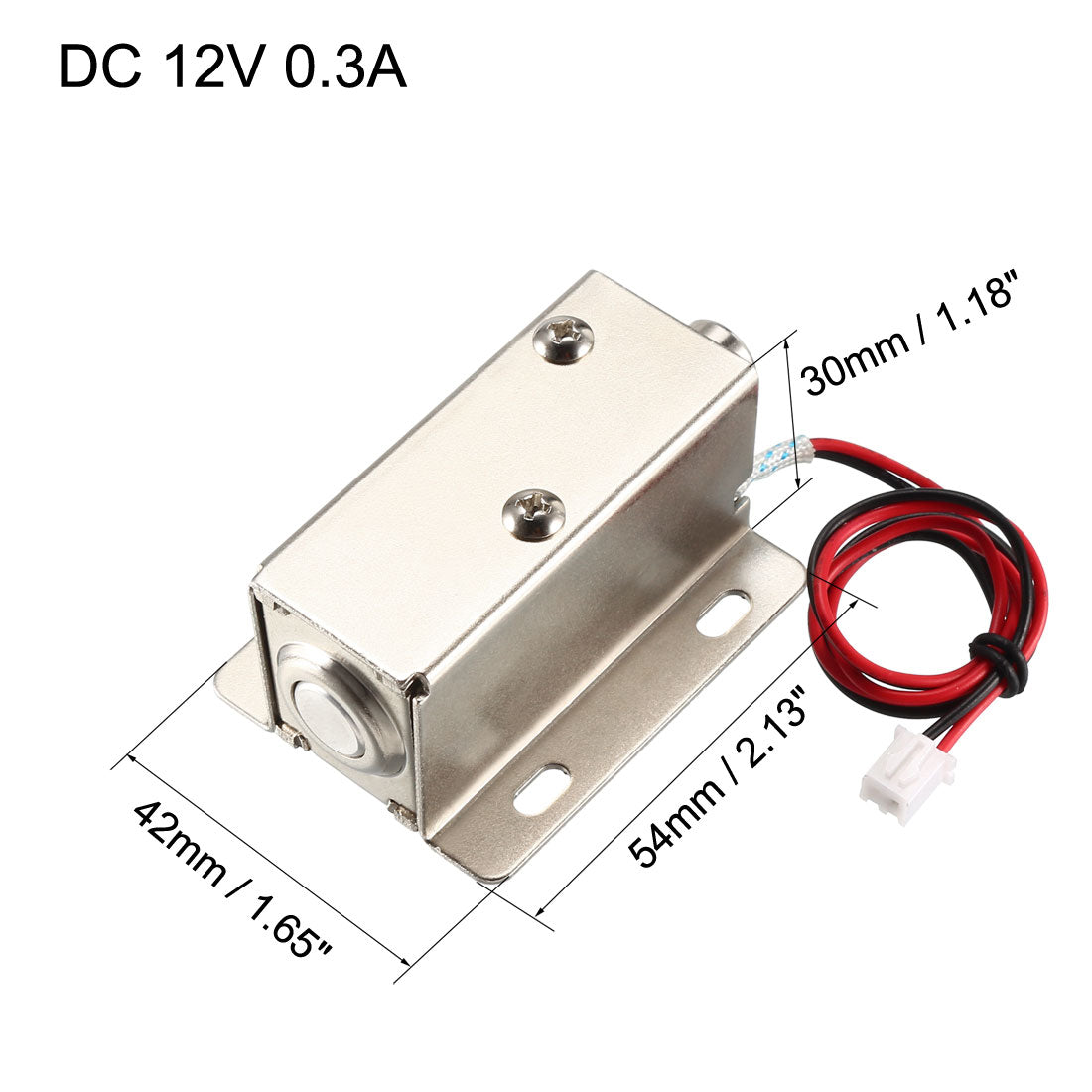 uxcell Uxcell DC 12V 0.3A 9.3mm Electromagnetic Solenoid Lock Assembly for Electirc Lock Cabinet Door Lock