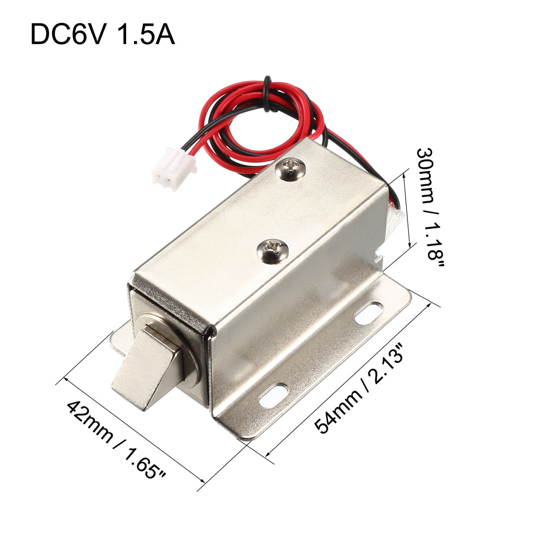 uxcell Uxcell DC 6V 1.5A 11.4mm Electromagnetic Solenoid Lock Assembly for Electirc Lock Cabinet Door Lock