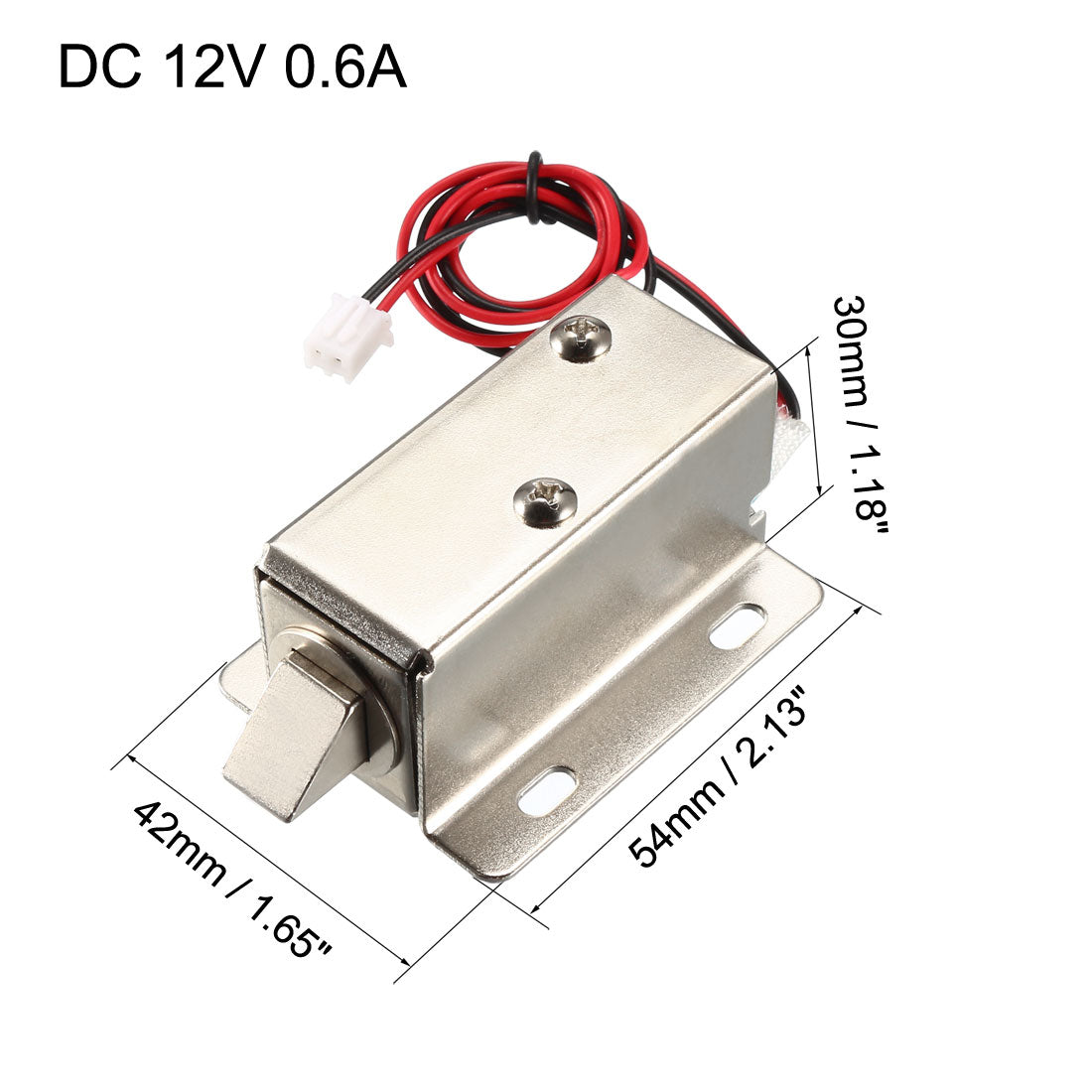 uxcell Uxcell DC 12V 0.6A 11.4mm Electromagnetic Solenoid Lock Assembly for Electirc Lock Cabinet Door Lock