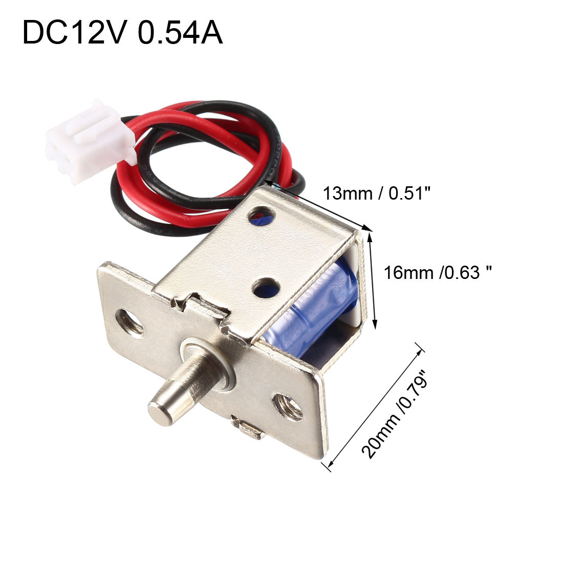 uxcell Uxcell DC 12V 0.54A 4.5mm Mini Electromagnetic Solenoid Lock Push Pull Type for Electirc Door Lock