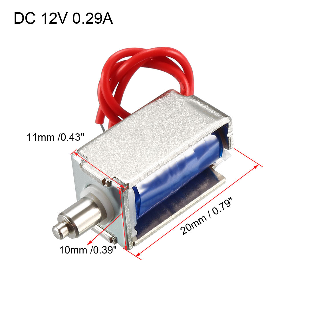 uxcell Uxcell DC 12V 0,29A Elektronisch Magnet Verriegelung Ziehend Typ für Münzprüfer 4mm Hub