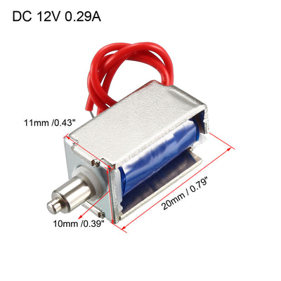 Harfington Uxcell DC 12V 0,29A Elektronisch Magnet Verriegelung Ziehend Typ für Münzprüfer 4mm Hub