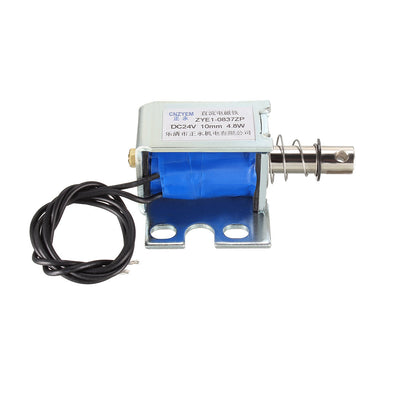 Harfington Uxcell DC Push Pull Type Solenoid Electromagnet, DC24V 4.8W 40g 10mm, Open Frame Type, Linear Motion