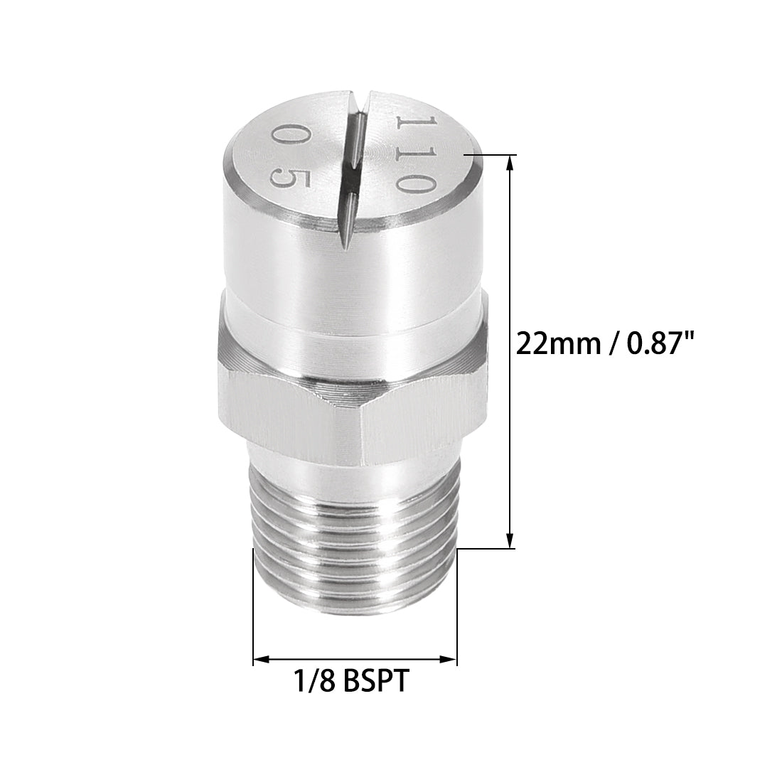 Harfington Flat Fan Spray Tip -  Male Thread 304 Stainless Steel Nozzle Orifice Diameter