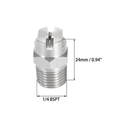 Harfington Flat Fan Spray Tip - Male Thread 304 Stainless Steel Nozzle Degree Orifice