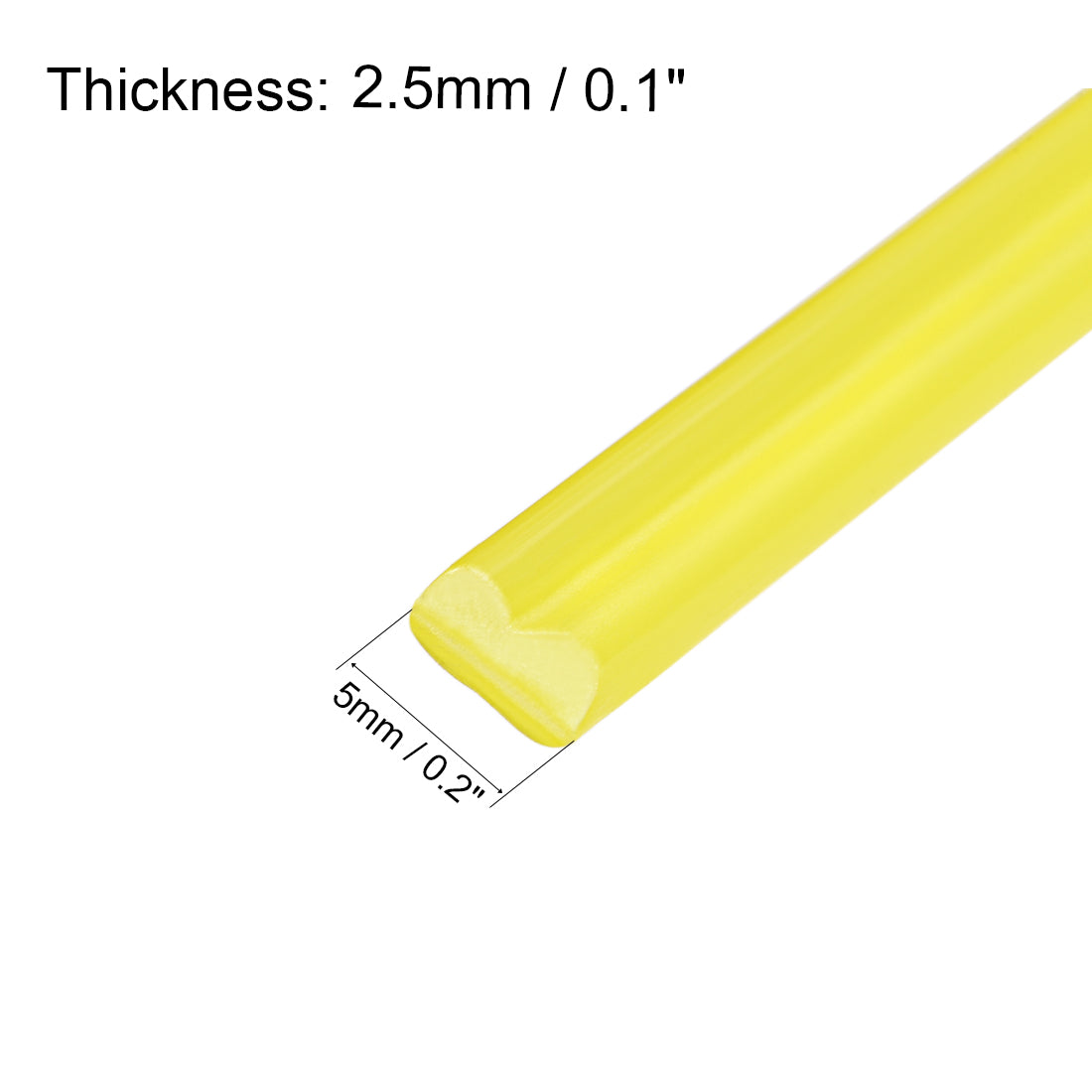 uxcell Uxcell PP Plastic Welding Rods,5mm Wide,2.5mm Thick,1 Meter,Welding Sticks,Polypropylene Welding Rod,for Plastic Welder Gun/Hot Air Gun,Yellow,6pcs