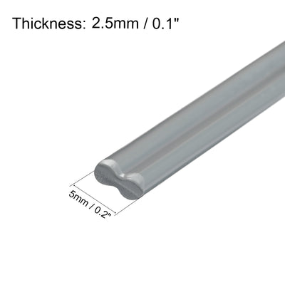 Harfington Uxcell PVC Plastic Welding Rods,5mm Wide,2.5mm Thickness,1 Meter,Welding Sticks,for Plastic Welder Gun/Hot Air Gun,Gray,3pcs