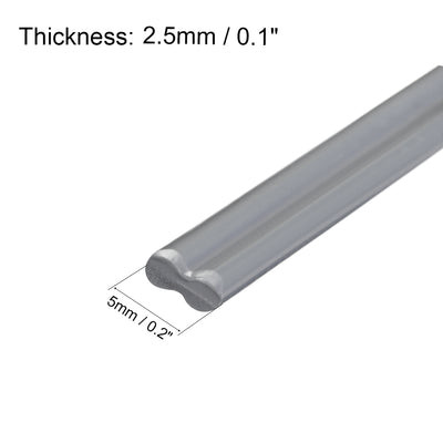 Harfington Uxcell PVC Plastic Welding Rods,5mm Wide,2.5mm Thickness,1 Meter,Welding Stick,for Plastic Welder Gun/Hot Air Gun,Gray