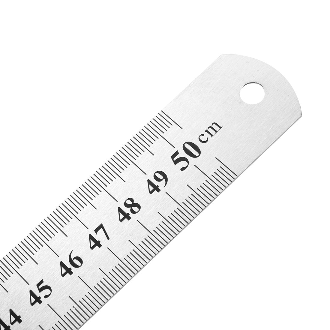 uxcell Uxcell Straight Ruler 50cm 20 Inch Metric Stainless Steel Measuring Rulers Tool 0.7mm Thickness