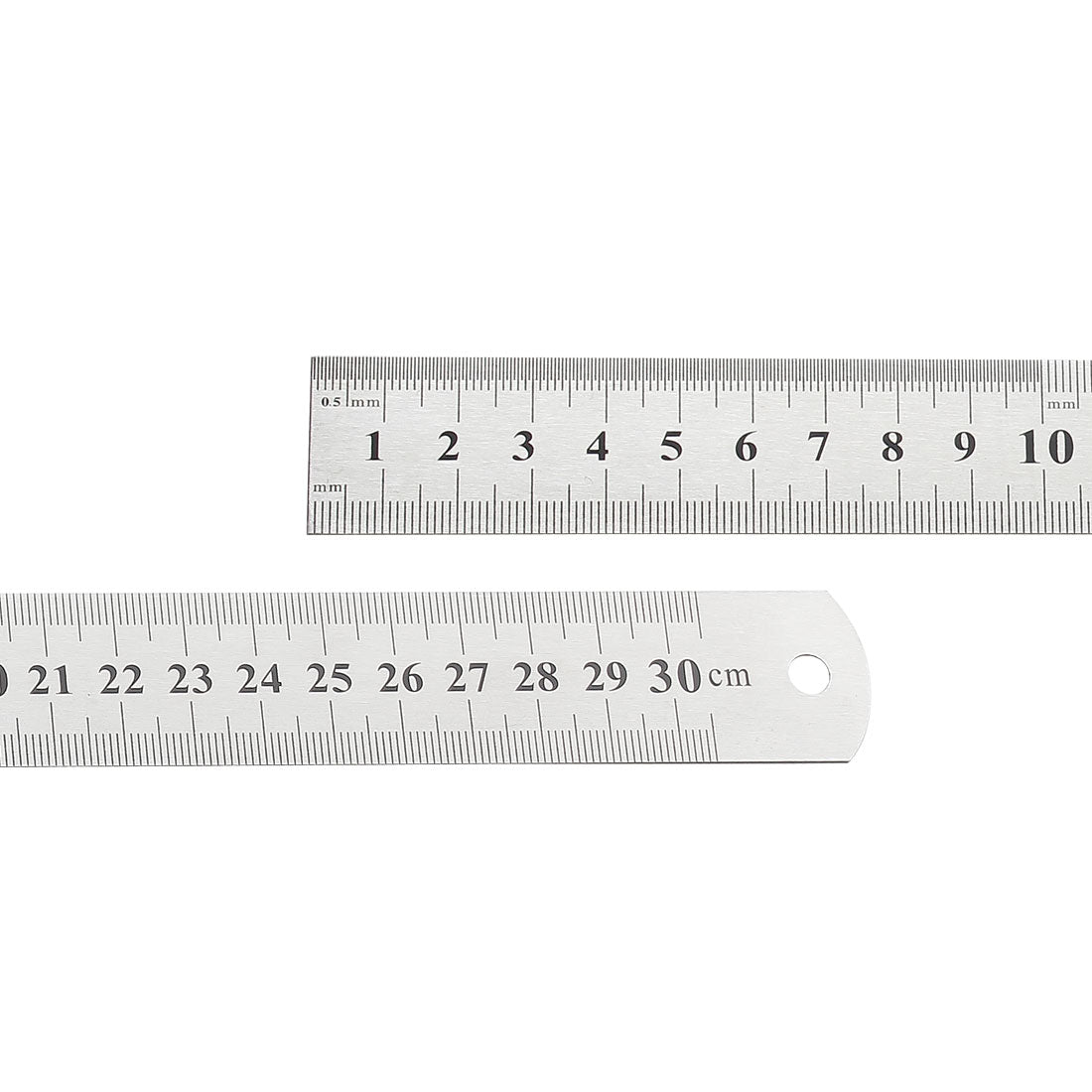 uxcell Uxcell Straight Ruler 150mm 6 Inch 200mm 8 Inch 300mm 12 Inch Metric Stainless Steel Measuring Ruler Tool with Hanging Hole 1 Set