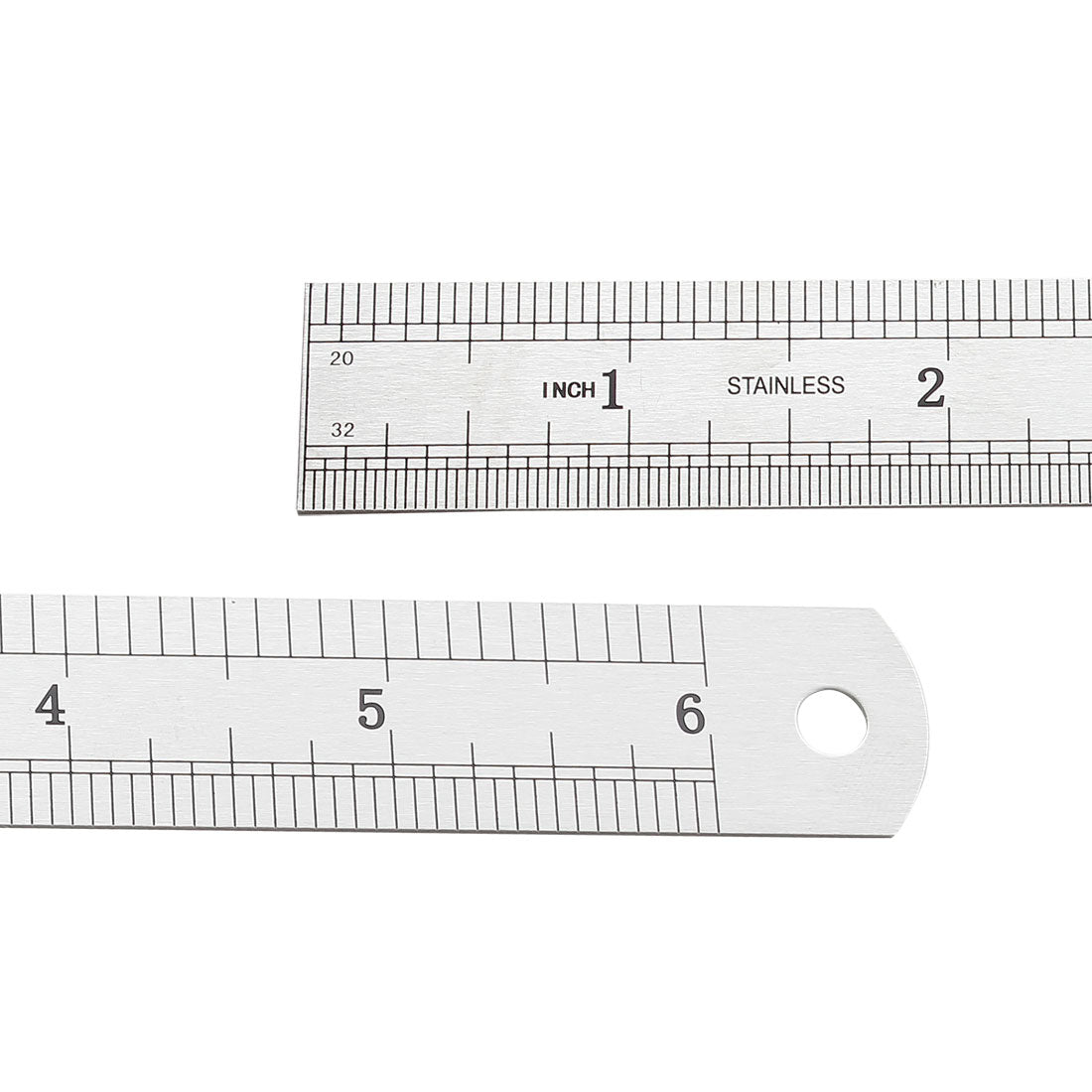 uxcell Uxcell Straight Ruler 150mm 6 Inch 200mm 8 Inch 300mm 12 Inch Metric Stainless Steel Measuring Ruler Tool with Hanging Hole 1 Set