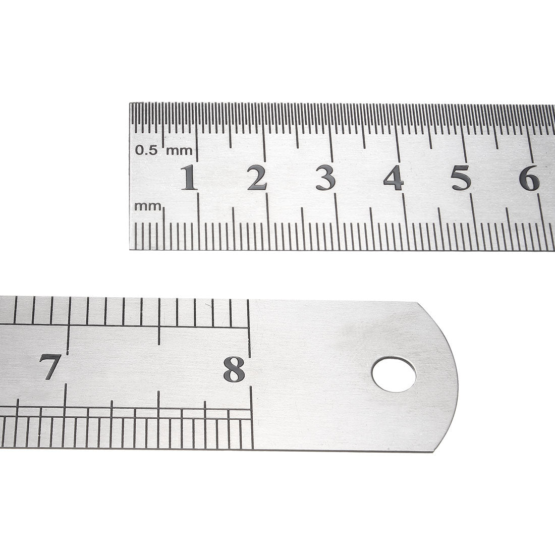 uxcell Uxcell Straight Ruler 150mm 6 Inch 200mm 8 Inch 300mm 12 Inch Metric Stainless Steel Measuring Ruler Tool with Hanging Hole 1 Set