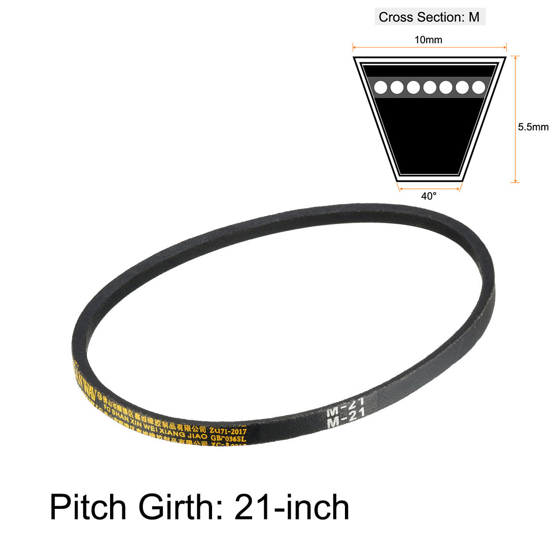 uxcell Uxcell M-21 Drive V-Belt Industrial Power Rubber Transmission Belt