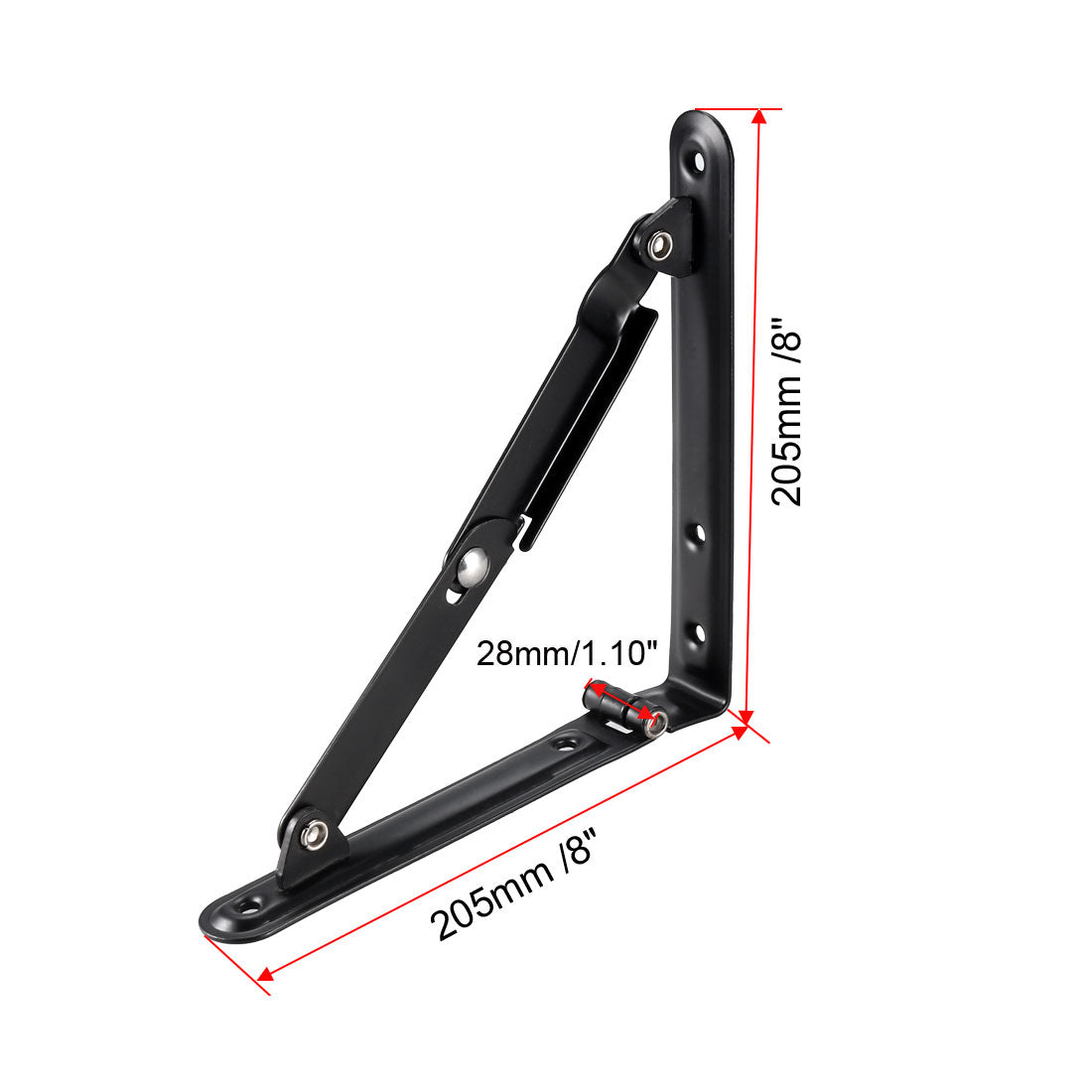 uxcell Uxcell Klappbare Halterung 8 "205mm Schreibtisch Wandhalterung Unterstützung Langzeitentriegelung