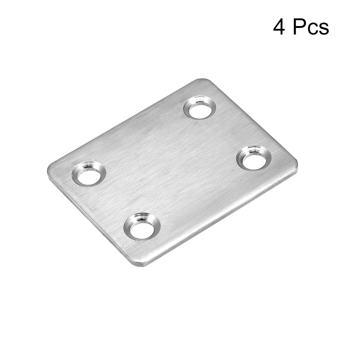 uxcell Uxcell Repair Plate, 47mm x 38mm, Flat Fixing Mending Bracket Connector, 4 Pcs