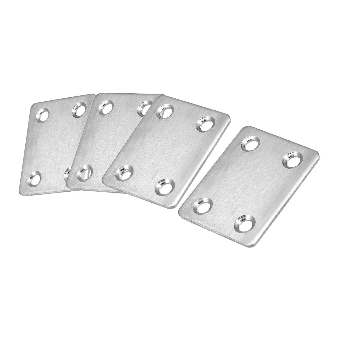 uxcell Uxcell Repair Plate, 47mm x 38mm, Flat Fixing Mending Bracket Connector, 4 Pcs