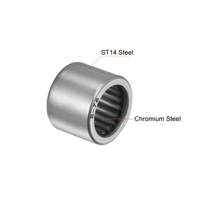 Harfington Uxcell Needle Roller Bearings Open End Full Complement Drawn Cup, Inch