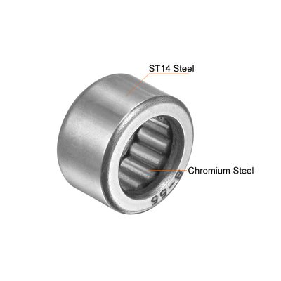 Harfington Uxcell Needle Roller Bearings Open End Full Complement Drawn Cup, Inch