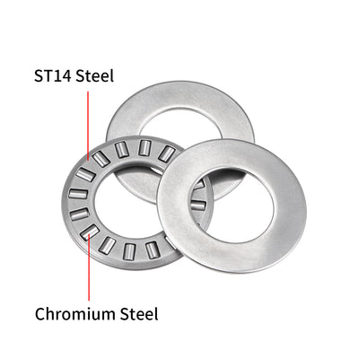 Harfington Uxcell Nadelrollenlager mit Unterlegscheiben Drucklagerkatalog 1 3/8 1/2 id TC815 + 2TRA (5er Pack)