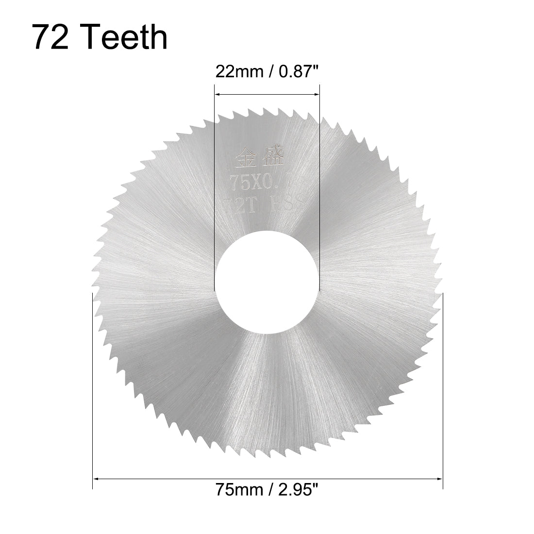 Uxcell Uxcell Circular Saw Blades 60x16x0.4mm 72 Teeth HSS Disc Cutting Blade for Wood Metal