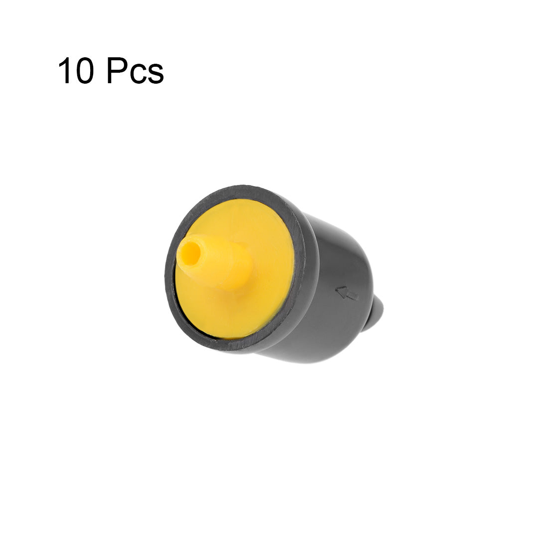 uxcell Uxcell Pressure Compensating Dripper 5GPH 20L/H Emitter for Garden Lawn Drip Irrigation with Barbed Hose Connector Plastic Yellow 10pcs