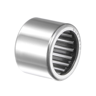 Harfington Uxcell Needle Roller Bearings, Open End, Stamping Steel Drawn Cup Chrome Steel Rollers, Inch