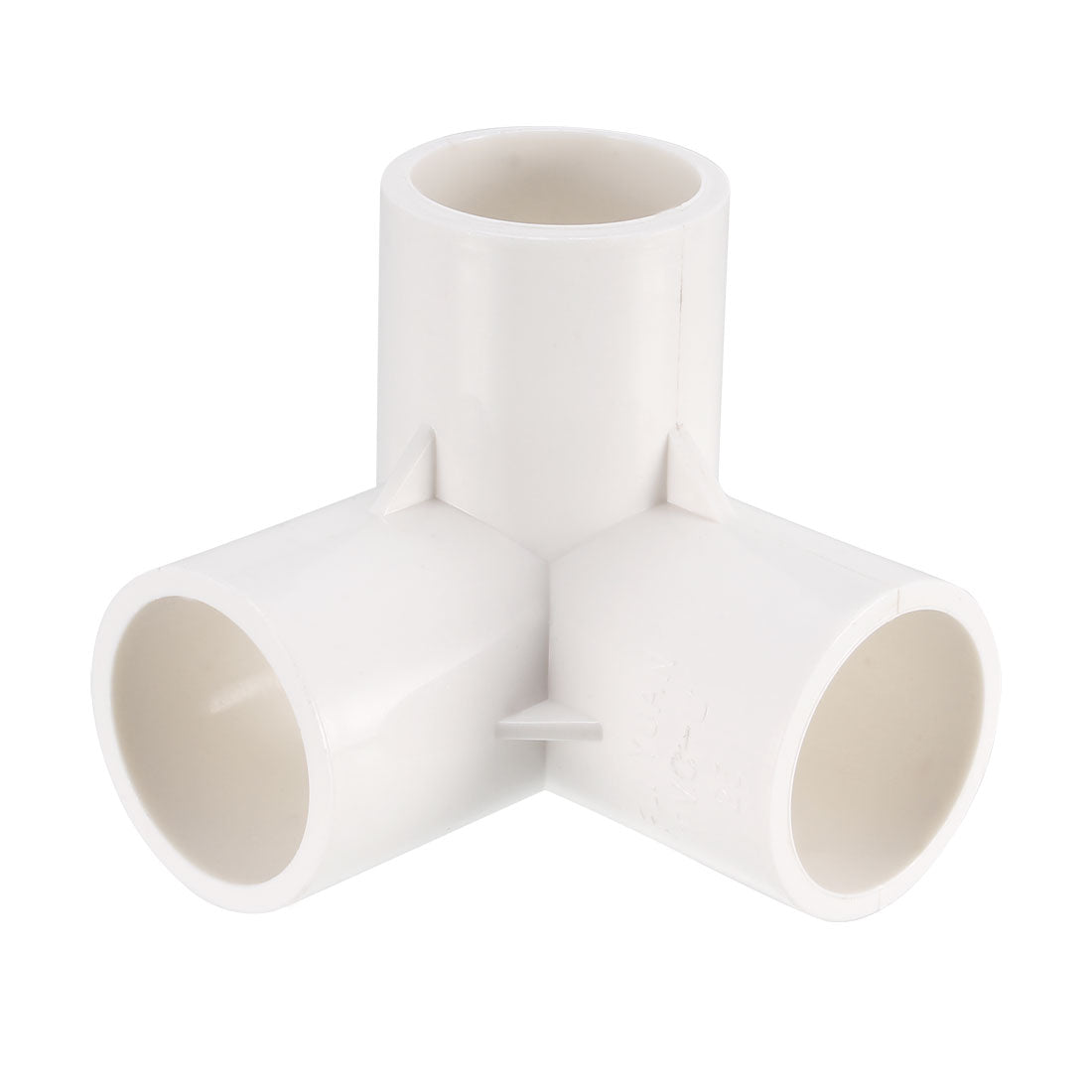 uxcell Uxcell 3-Way Elbow PVC Fitting, 25mm Socket, Tee Corner Fittings White