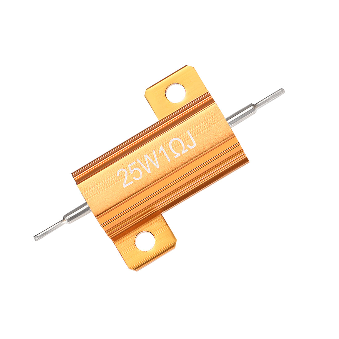 uxcell Uxcell 25W 1 Ohm 5% Aluminum Housing Resistor Wirewound Resistor Gold Tone 3 Pcs