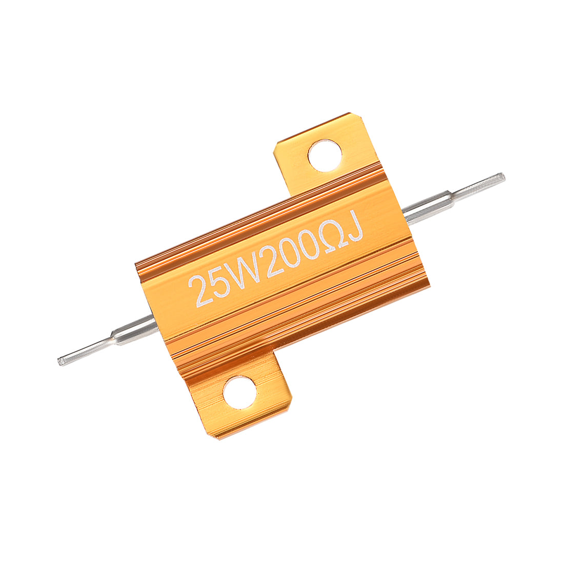 uxcell Uxcell 25W 200 Ohm 5% Aluminum Housing Resistor Wirewound Resistor Gold Tone 3 Pcs