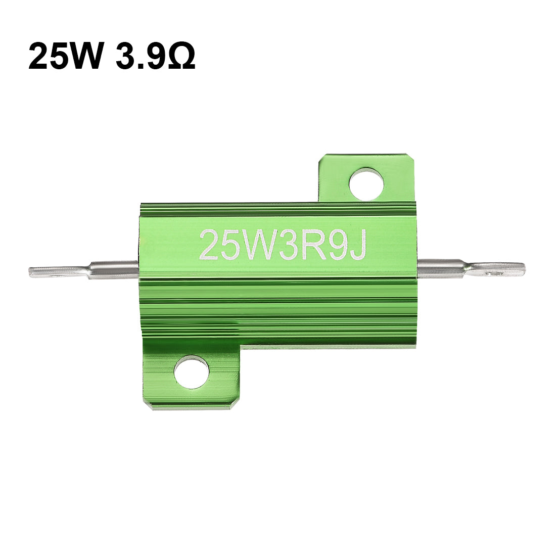 uxcell Uxcell 25W 3.9 Ohm 5% Aluminum Housing Resistor Wirewound Resistor Green Tone 5 Pcs