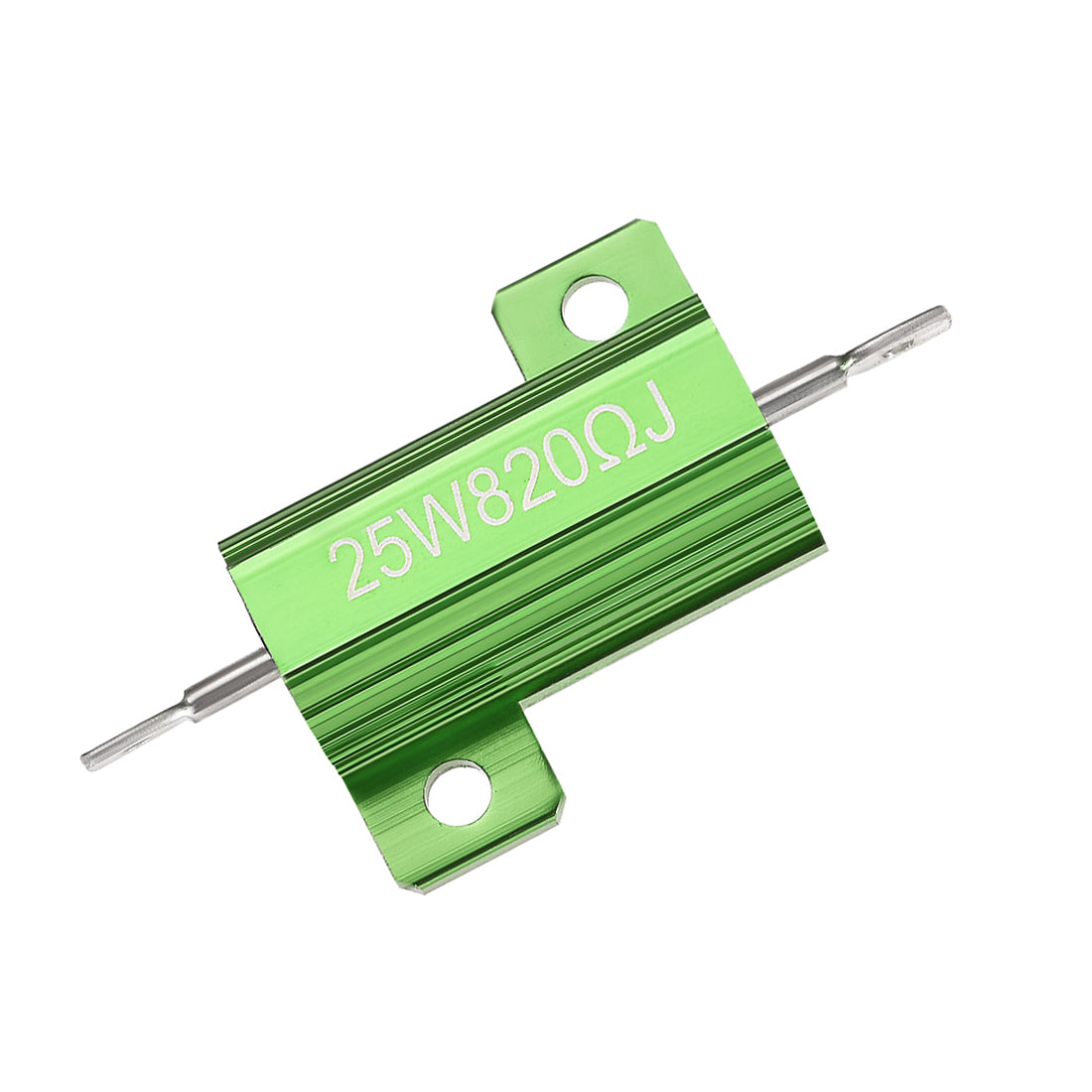 uxcell Uxcell 25W 820 Ohm 5% Aluminum Housing Resistor Wirewound Resistor Green Tone 5 Pcs