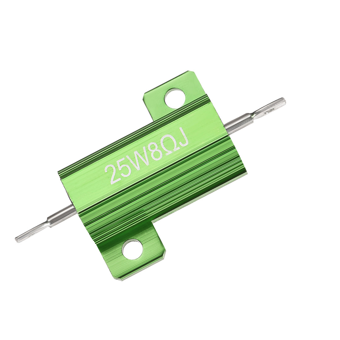 uxcell Uxcell 25W 8 Ohm 5% Aluminum Housing Resistor Wirewound Resistor Green Tone 2 Pcs