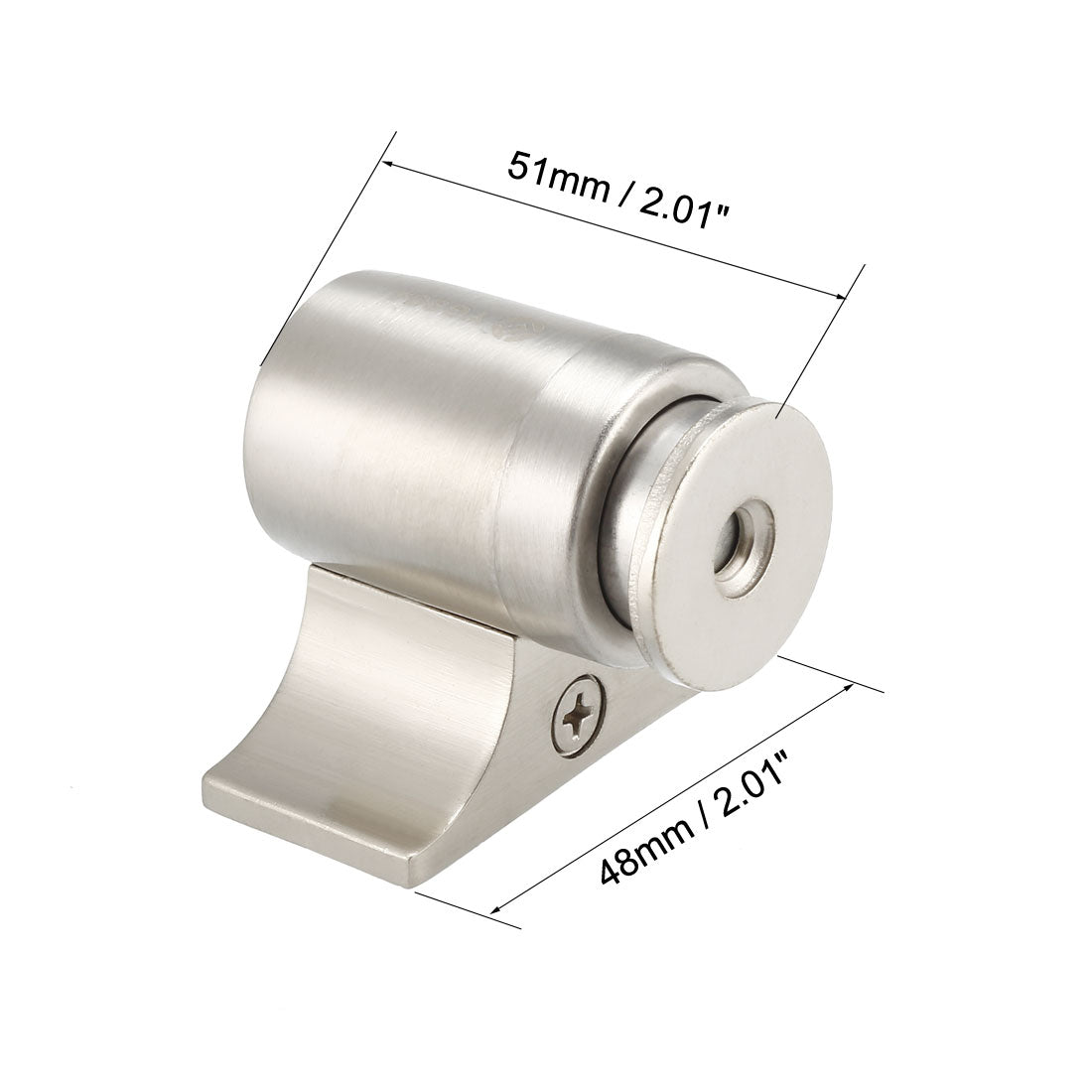 uxcell Uxcell Magnetic Door Stopper Catch, Stainless Steel Brushed Door Stop Floor Mount Silver Tone