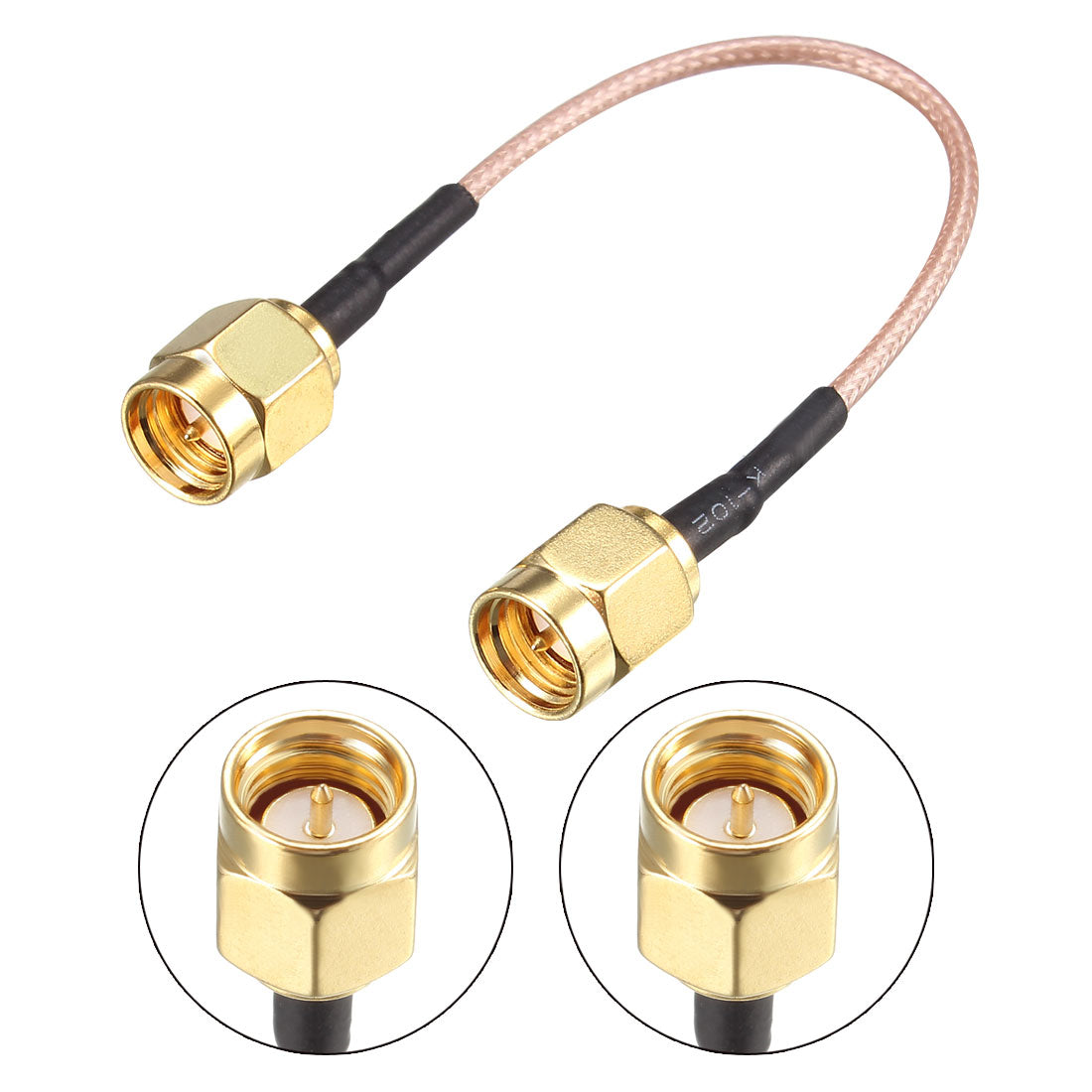 uxcell Uxcell RF Coaxial Cable Connection Coax Wire RG-178 SMA Male to SMA Male 10cm 2pcs