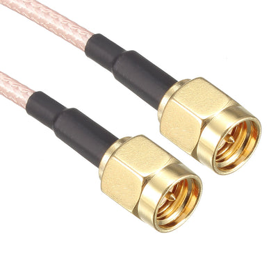 Harfington Uxcell RF Coaxial Cable Connection Coax Wire RG-178 SMA Male to SMA Male 10cm 2pcs