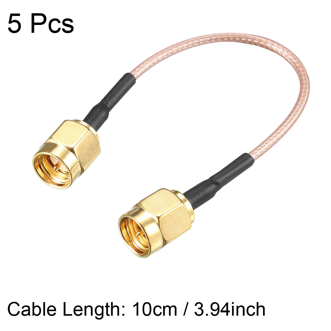 uxcell Uxcell 5stk. Verlustarm RF Koaxialkabel Draht RG-178 SMA Stecher auf SMA Stecker 10cm