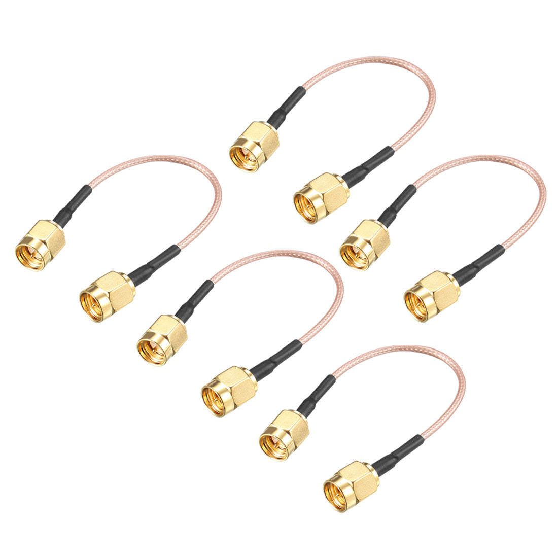 uxcell Uxcell 5stk. Verlustarm RF Koaxialkabel Draht RG-178 SMA Stecher auf SMA Stecker 10cm