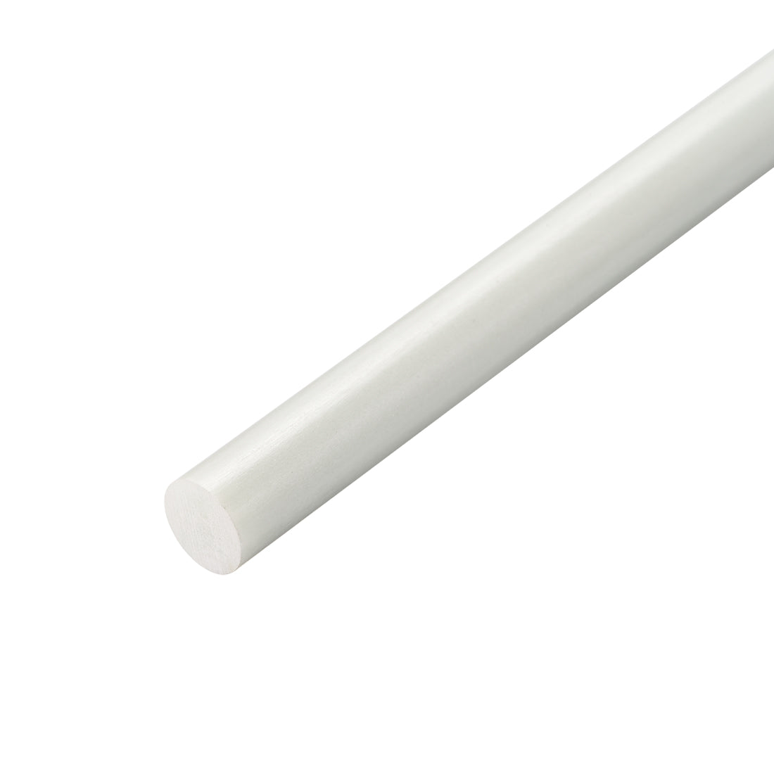 uxcell Uxcell FRP Fiberglass Round Rod,8mm Dia 50mm Long,White Engineering Round Bar Rod