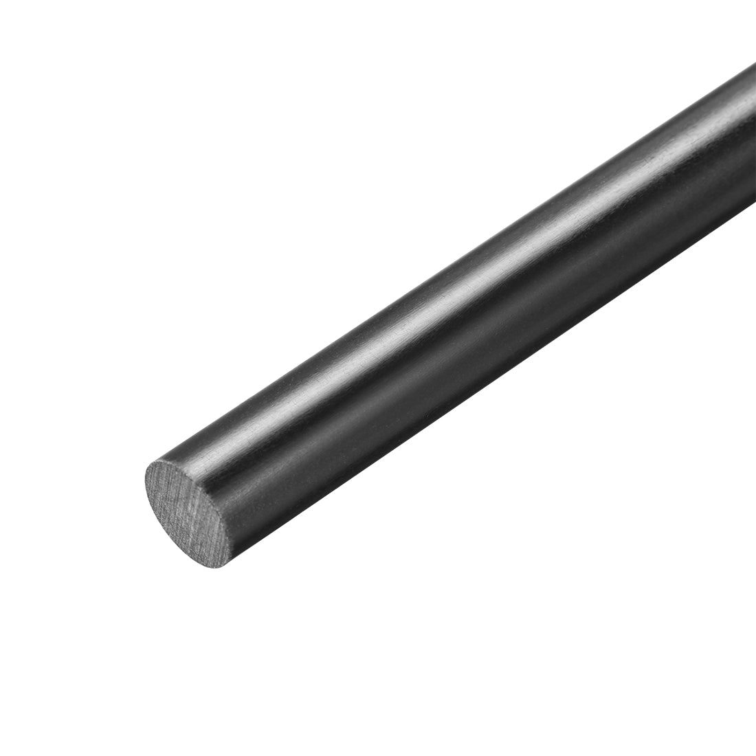 uxcell Uxcell FRP Fiberglass Round Rod,8mm Dia 50cm Long,Black Engineering Round Bar Rod