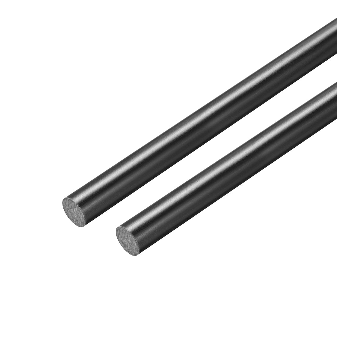 uxcell Uxcell FRP Fiberglass Round Rod,8mm Dia 50cm Long,Black Engineering Round Bar 2pcs